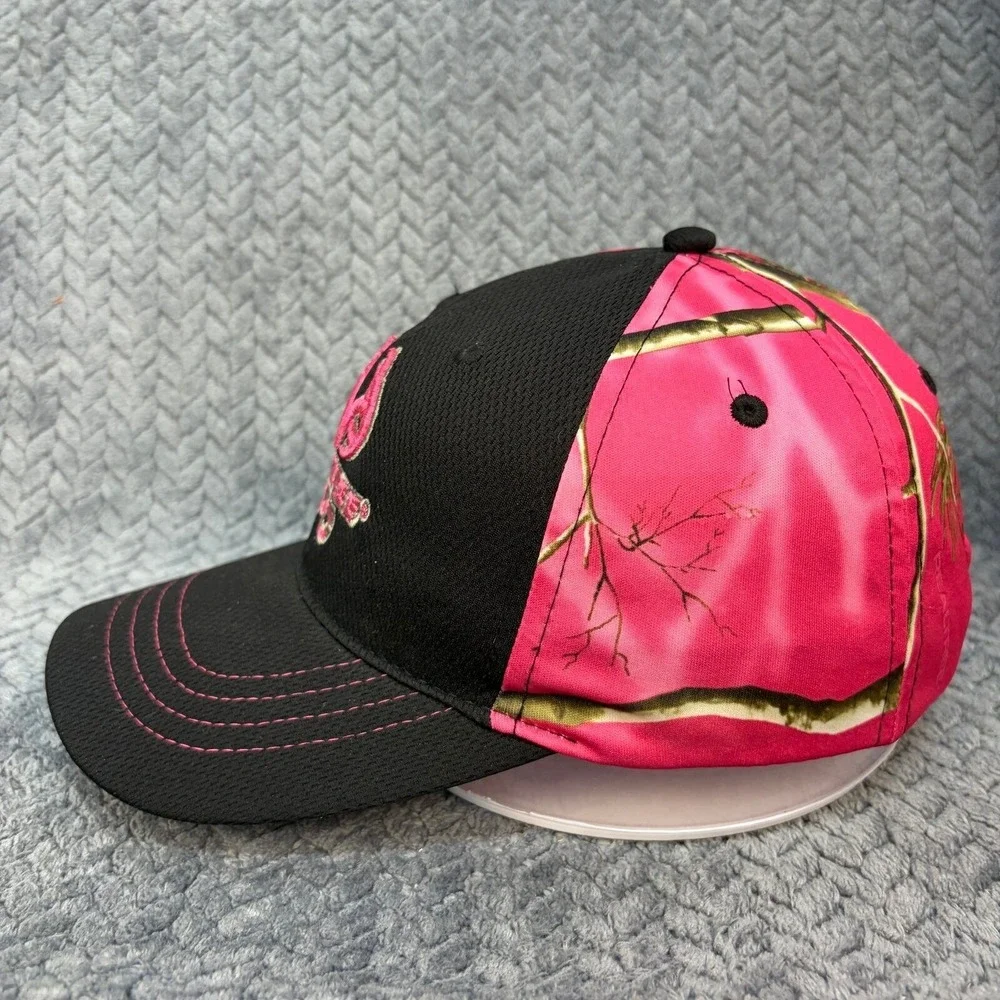 Paramount Outdoors Realtree APC Pink Camo Black Embroidered Hat Cap 1234